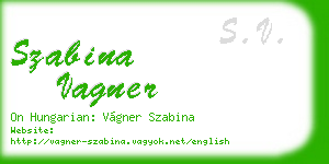 szabina vagner business card